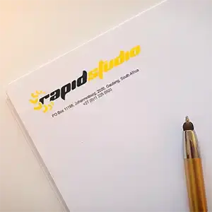 Print your own lbusiness letterheads online with RapidStudio