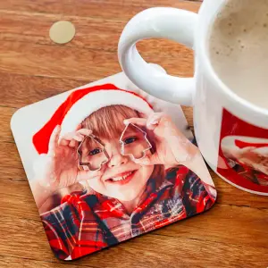 RapidStudio personalised photo christmas table decoration coaster