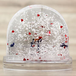 RapidStudio personalised photo snowglobe with hearts