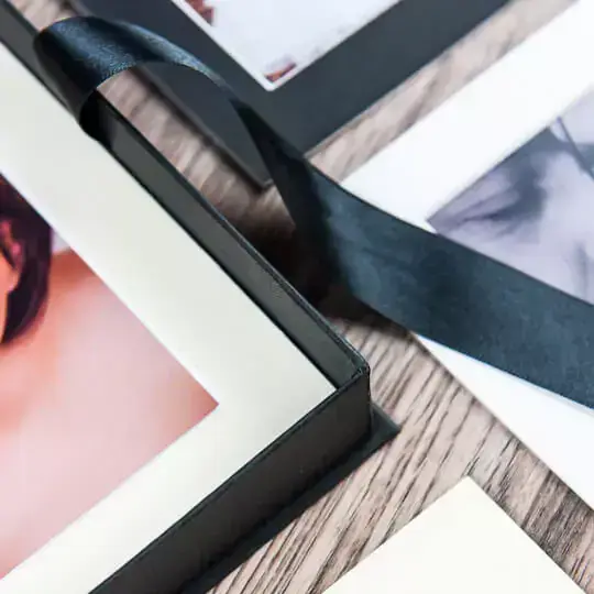 Photo prints in a box