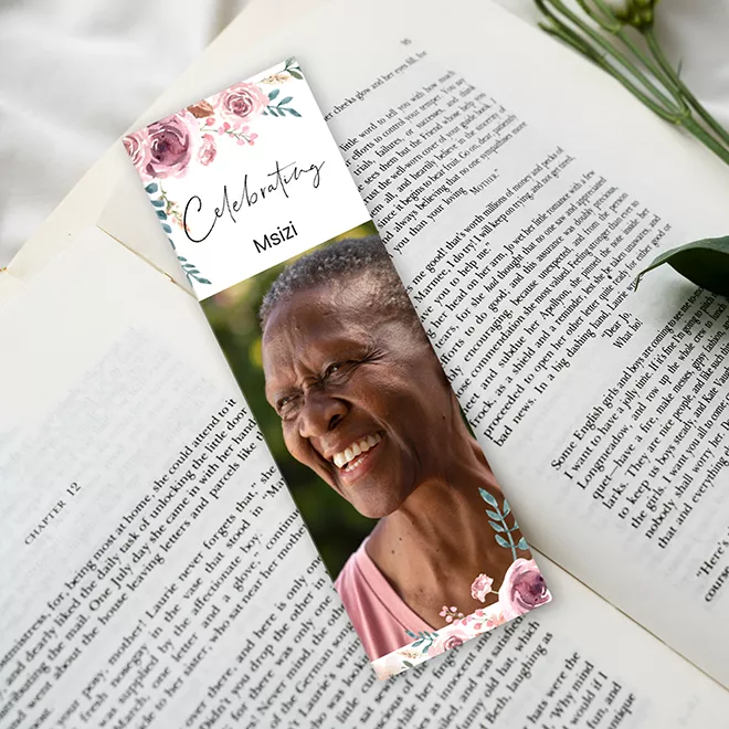 Funeral memory bookmark online with RapidStudio