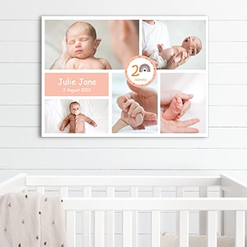 Print your own baby canvas photo collage print online at RapidStudio