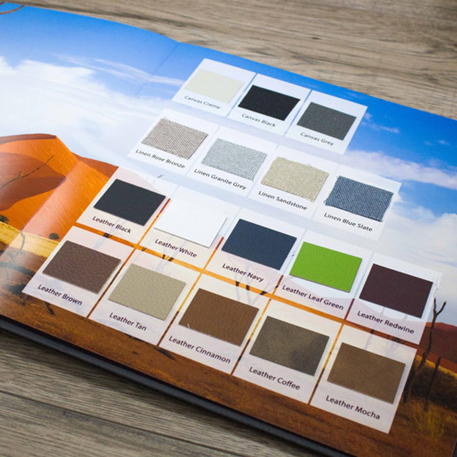 Purchase a sample ultimate swatches album for photographers